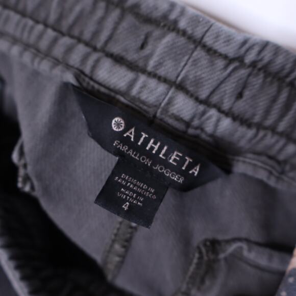 ATHLETA Farallon Jogger Gray Mid Rise Drawstring Pull-On Active Pant Women's 4 - Picture 11 of 14